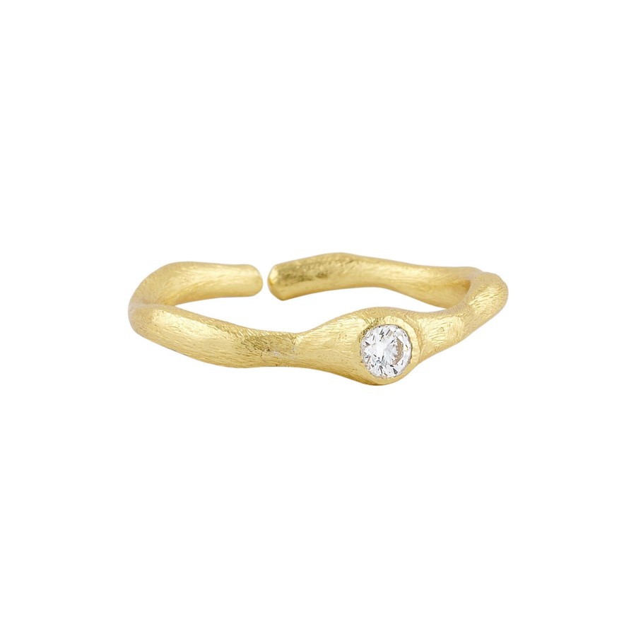 Dame Pure by Nat Ringe | Ring Med Zirkon, Guld