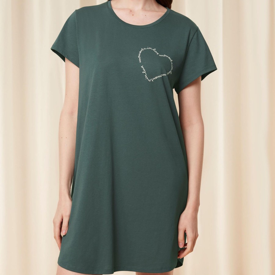 Dame Triumph Nattoj & Loungewear | Nightdresses Ndk 02 X, Smoky Green