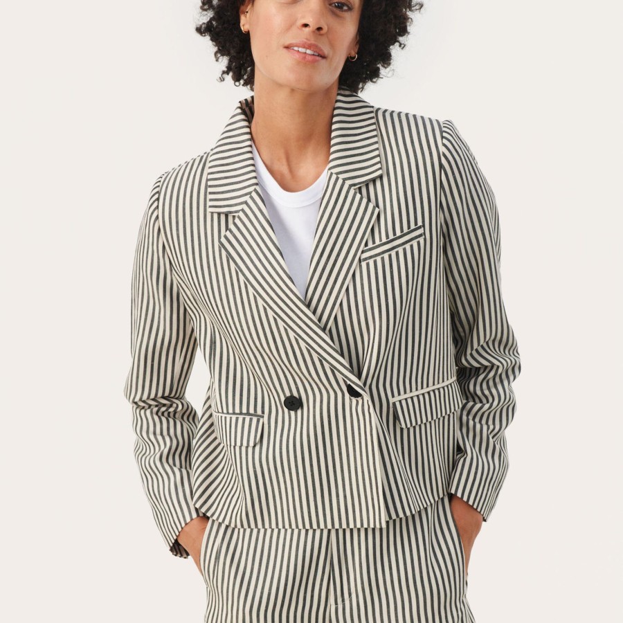 Dame Part Two Blazere & Veste | Caishapw Blazer, Black Stripe